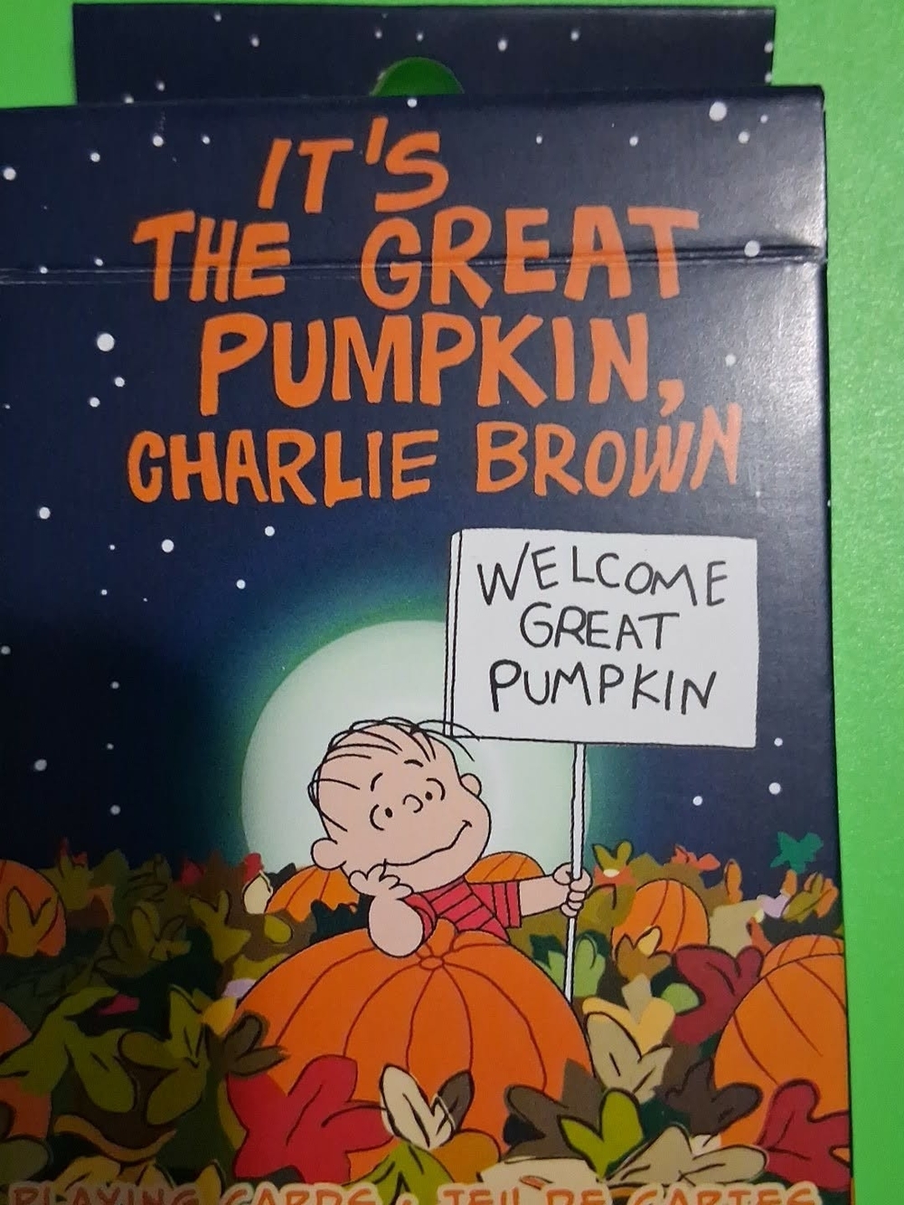 New Its The Great Pumpkin Charlie Brown Playing Cards